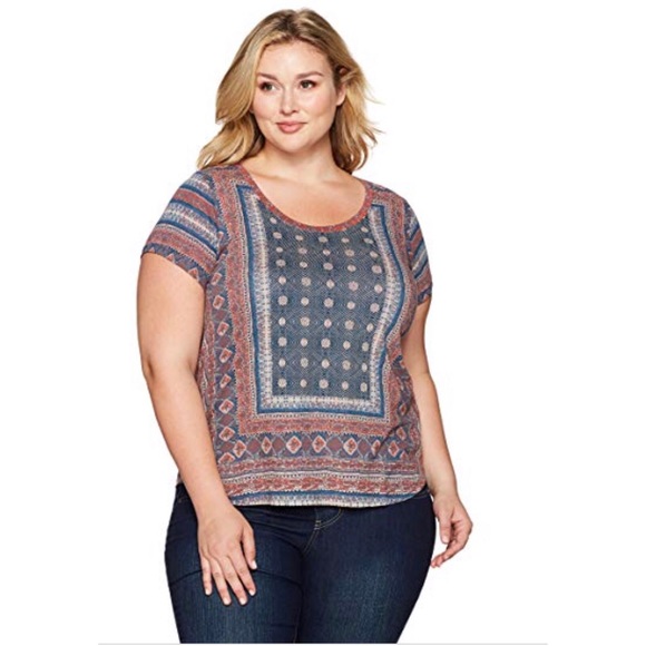 Lucky Brand Tops - Lucky brand kanta border tee size 2x